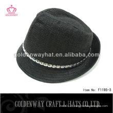 Chapeau noir pour homme Fedora